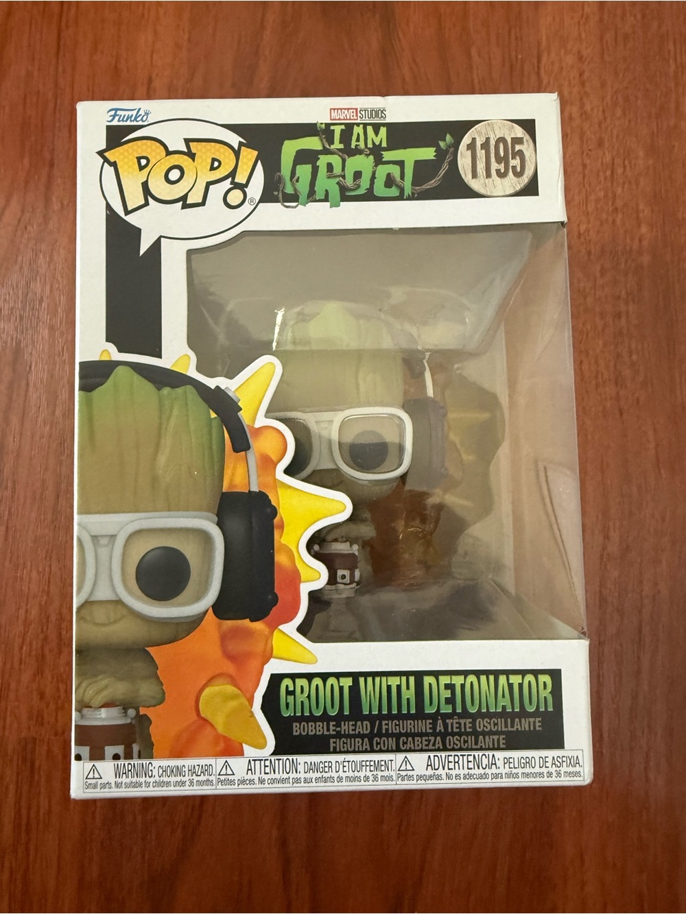 Funko Pop! I Am Groot #1195 Groot with Detonator - Green Vinyl Figure